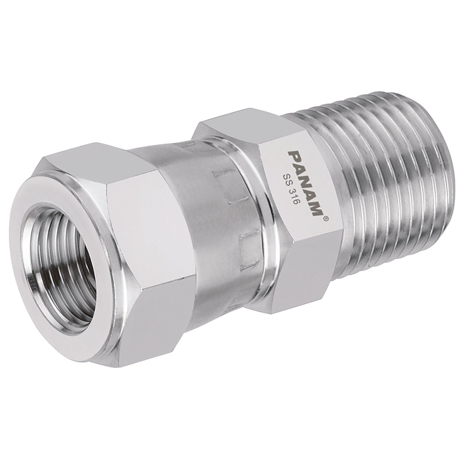 Panam 16N-16J-MF-10K - 1" Npt X 1.5/16" Jic Male/Female