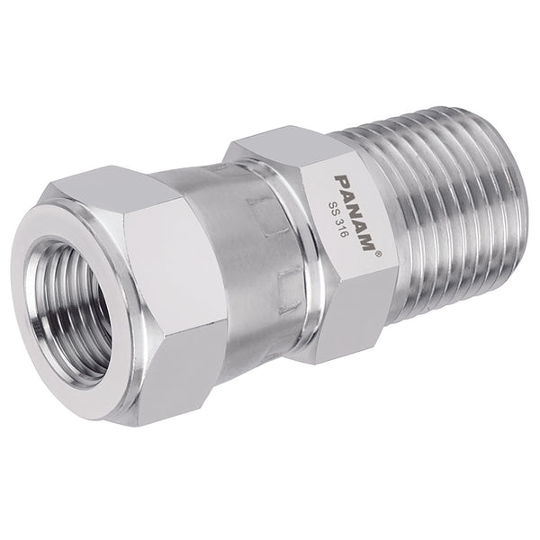 1" NPT x 1.5/16" JIC Male/Female; 16N-16J-MF-10K product image by Panam