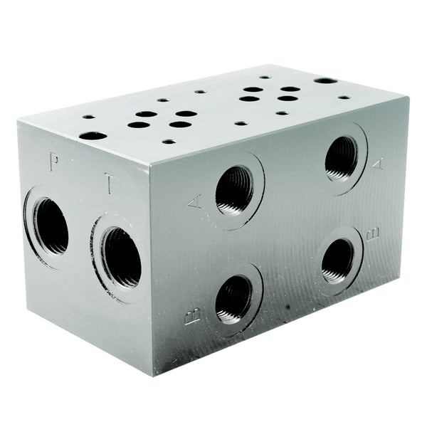 CETOP 3 4 STATION MANIFOLD ALUMINUIM; CM3-4G/ALU product image by Amera