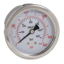 FT Pro PG63-020BG - 1/4"BSPP 63mm Botom Glyc Gauge 0-300Psi