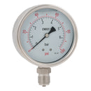FT Pro SHG100-100BG - 1/2"BSPP 100mm Botm Glyc Gauge 0-1500Psi