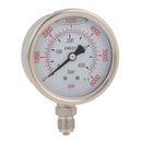 FT Pro SSG63-004BG - 1/4"BSPP 63mm Bottom Gly Gauge 0-60Psi
