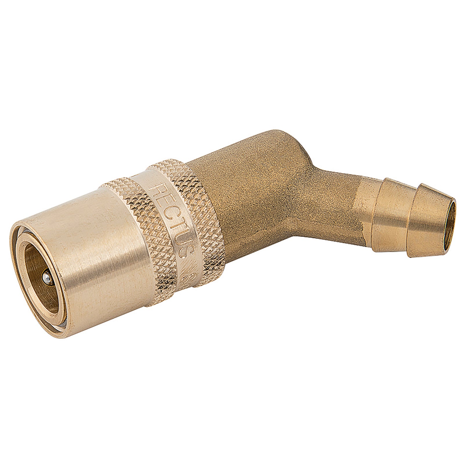 Parker Rectus 87KFTH09MVX - 3/8 Ht Coupling Viton 45O Barb