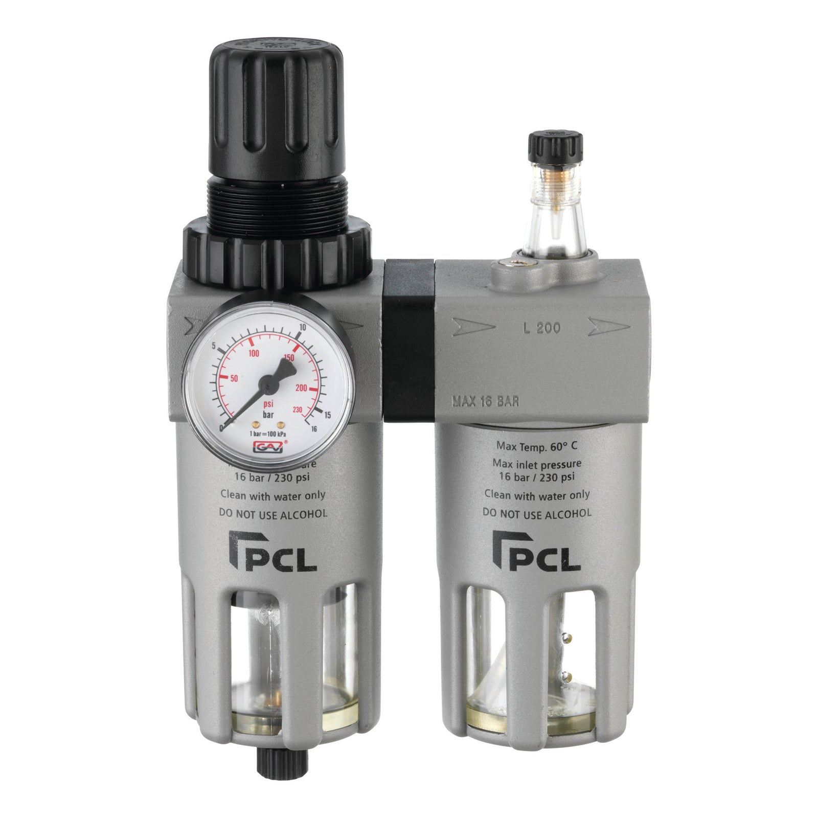 PCL ATCFRL12 - 1/2" BSPP Filter/Regulator + Lubricator