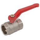 FT Pro BV90-112 - 1.1/2" BSPP Brass Ball Valve Red Steel Lever Handle
