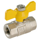 FT Pro EPS-101465 - 1/2" BSPP Brass Ball Valve Ni Plated Body Wras