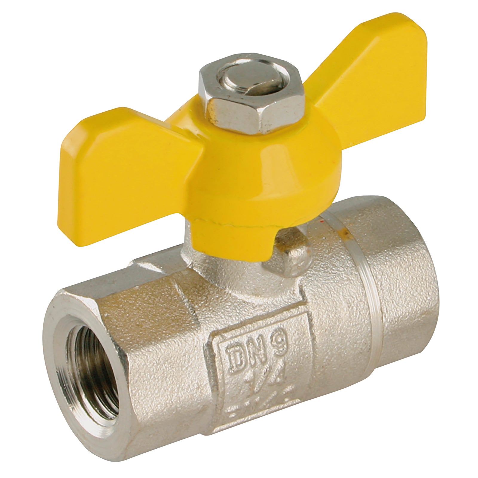 FT Pro EPS-101465 - 1/2" BSPP Brass Ball Valve Ni Plated Body Wras