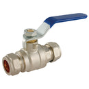 FT Pro EPS-102150 - 15 mm OD Brass Ball Valve Blue Handle Wras