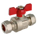 FT Pro EPS-102460 - 28 mm OD Brass Ball Valve Red Handle Wras