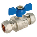 FT Pro EPS-102470 - 15 mm OD Brass Ball Valve Blue Handle Wras