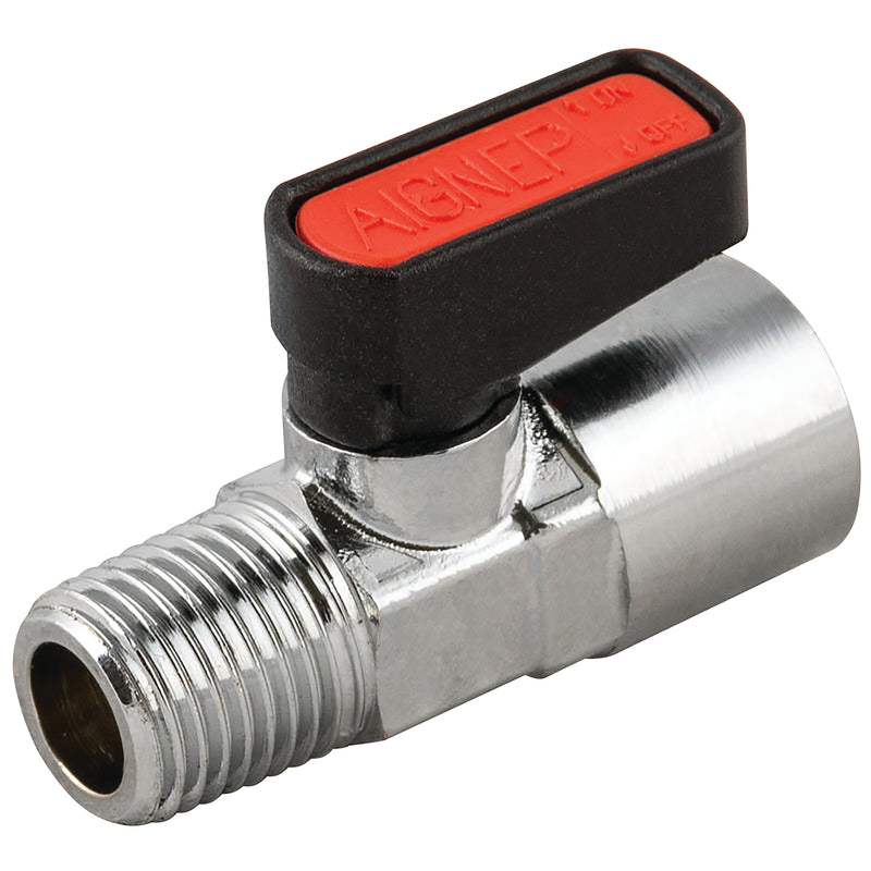 1/4"BSPM x 1/4"BSPF Brass Ball Valve Gas Mini; 6320-14-14 product image by Aignep