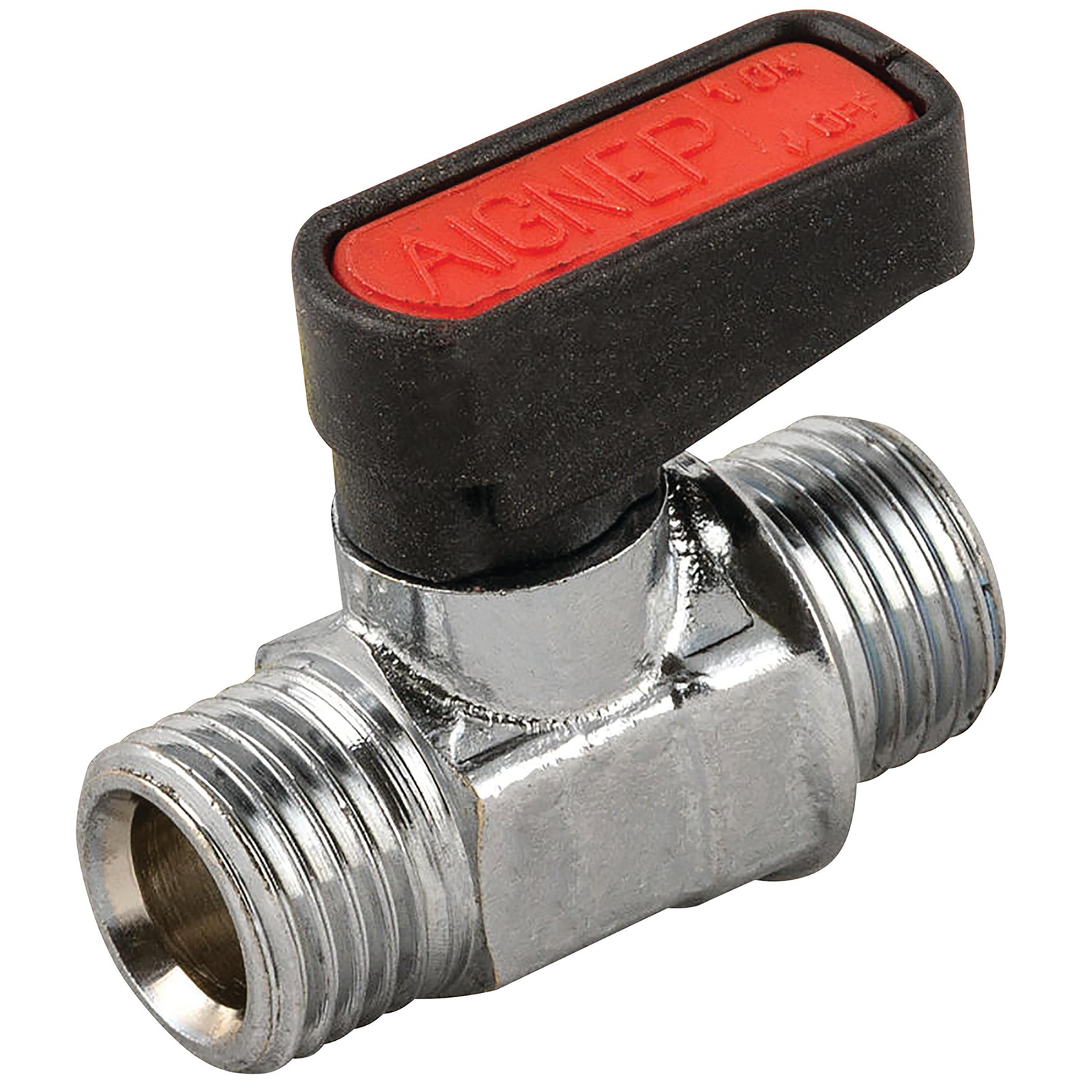Aignep 6420-18-18 - 1/8"BSPm X 1/8"BSPm Brass Ball Valve Gas Mini