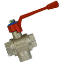 FT Pro BV23-12 - 1/2"BSP Brass Ball Valve BSPP 3 Way Diverter
