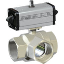Omal D153H004 - 1/2" BSP Fem Double Acting 3-Way L-Port