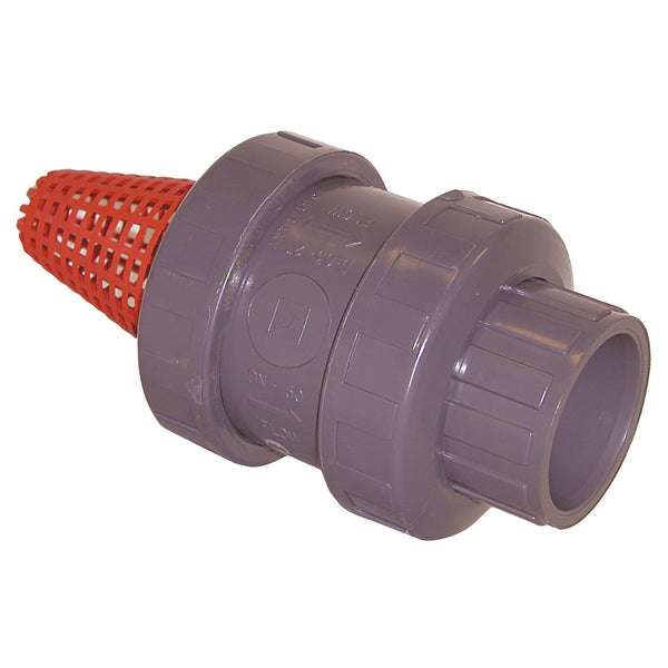 40MM UPVC FOOTVALVE STRAIGHTAINER EPDM; DUFV-40-UPVC product image by Comer