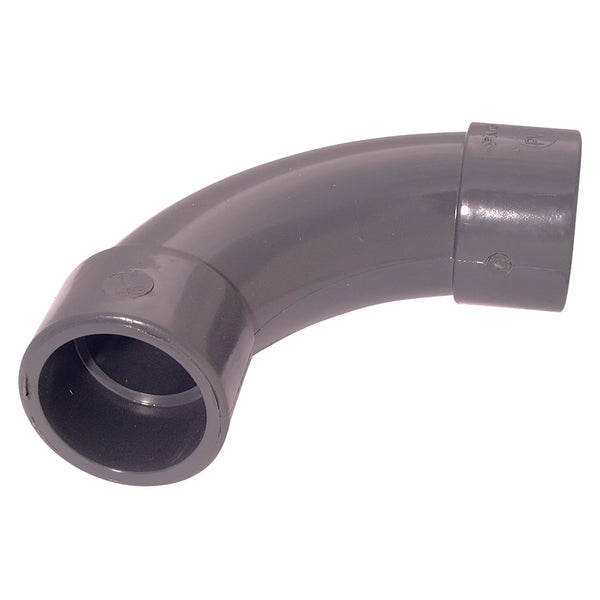 2.1/2" ID SOLVENT BEND 90 S/R UPVC DGREY; BE33-212-UPVC product image by Comer
