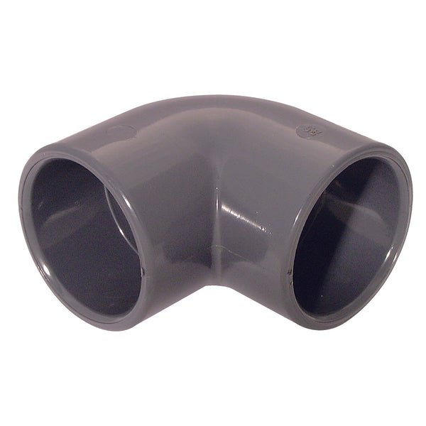 1" ID SOLVENT ELBOW 90DEG UPVC DGREY; EL53-1-UPVC product image by Comer