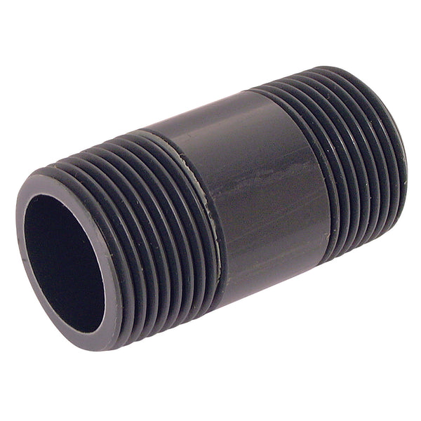 1/2" ID ABS EQUAL BARREL NIPPLE LGREY; BN11-12-ABS product image by Comer
