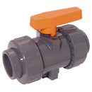 1/2" ID UPVC BALL VALVE DOUBLE UNION; BVD13-12-PVC product image by Comer