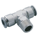 Aignep 60210-8-1/4 - 08mm X 1/4" BSPT Sw Tee Male 316 St/St