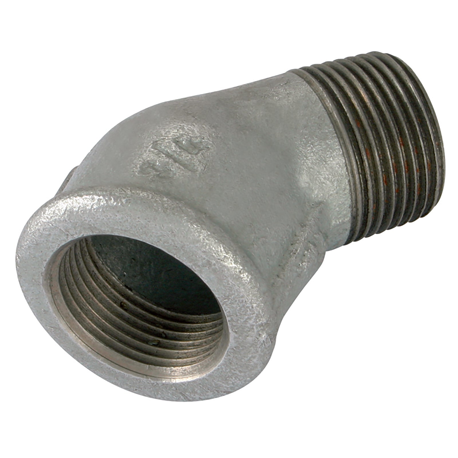 GF GF121-12 - 1/2" BSP/T M/Fem 45° Elbow Galvanised 121G