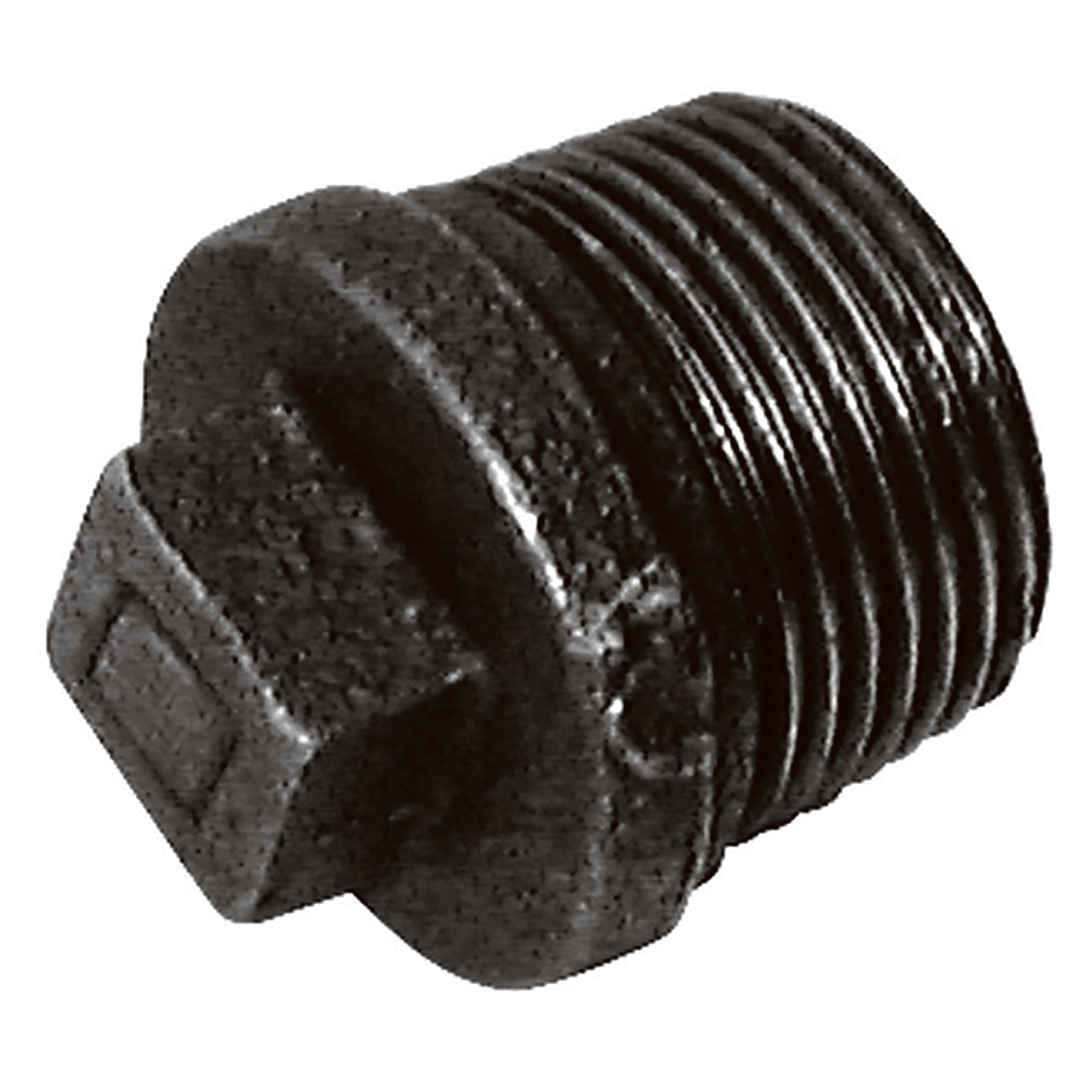 Crane C146-12N - 1/2" BSPT Male Beaded Solid Plug Black