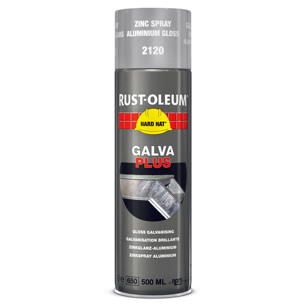 HARD HAT 500ML SPRAY ZINC GLOSS; RUS-2120 product image by Rust-Oleum