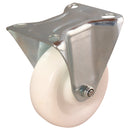 FT Pro LFV160PP - 160mm Fixed Castor Plate Ftg White