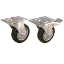 OEM-Alternative LSV075RMB - 75mm Swivel Castor Plate Ftg Black