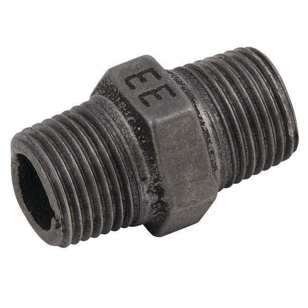 1.1/2"BSPT EQUAL MALE HEX NIPPLE BLACK; EE-MI280-112N product image by EE