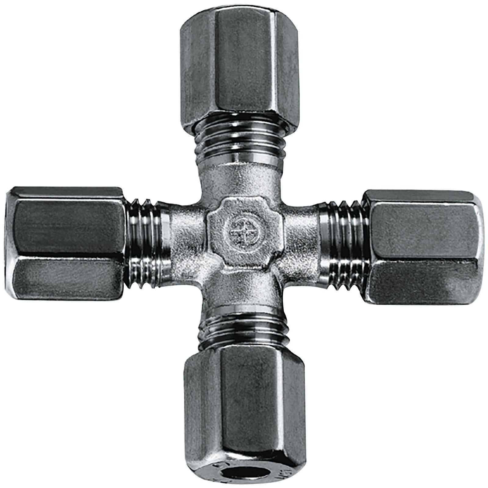 Danfoss Waltech KV12L-1.4571 - 12mm OD Equal Cross St/St (L)