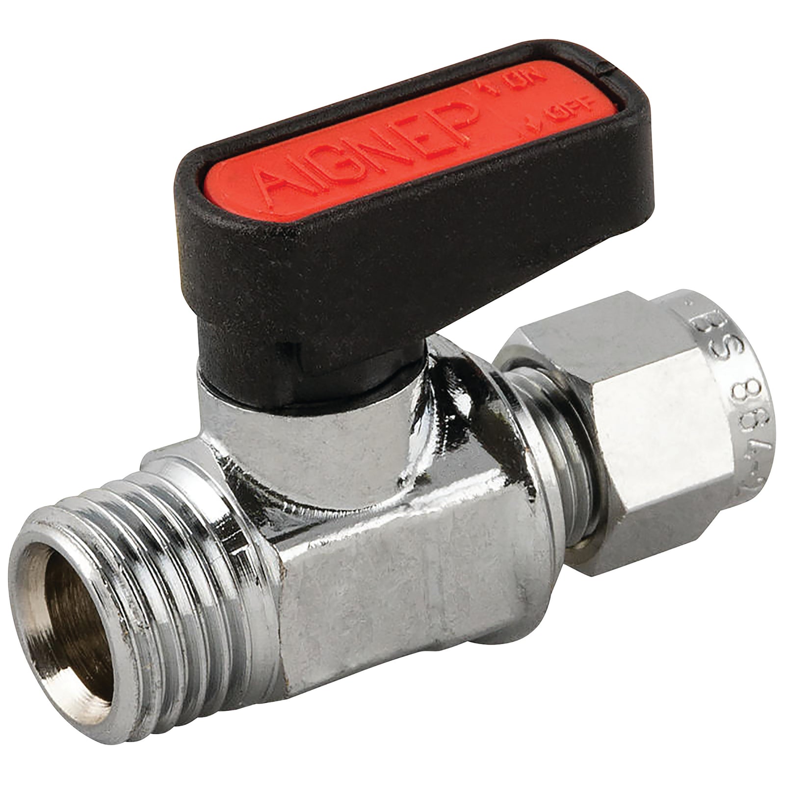 Aignep 6440-34-15 - 3/4" BSPP Brass Ball Valve Male Gas Mini