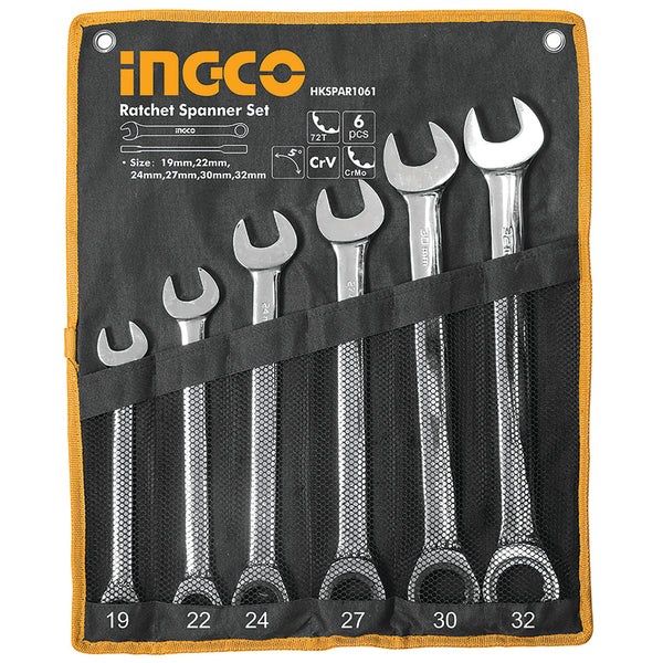 OFFSET RING SPANNER SET 8 PIECES; HKSPA3088 product image by Ingco