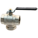Tecnovielle SFBV-12 - 1/2"BSPf Brass Ball Valve Super Filter Black Handle