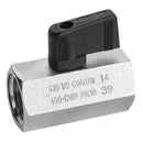 1/4"BSPF Brass Ball Valve Black Handle Ni Plated; BV35-14 product image by RUB Valves