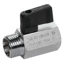 1/2"BSPF x 1/2"BSPM Brass Ball Valve Black Handle; BV35-12M product image by RUB Valves