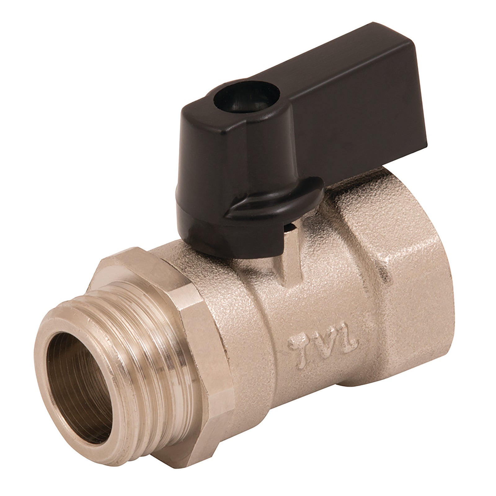 Tecnovielle TEMBVMF-1/4 - 1/4"BSPm X 1/4"BSPf Brass Ball Valve Ptfe Seal