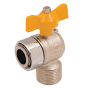Tecnovielle GBVMF-3434 - 3/4"BSPm X 3/4"BSPf Brass Ball Valve Yellow Hdle