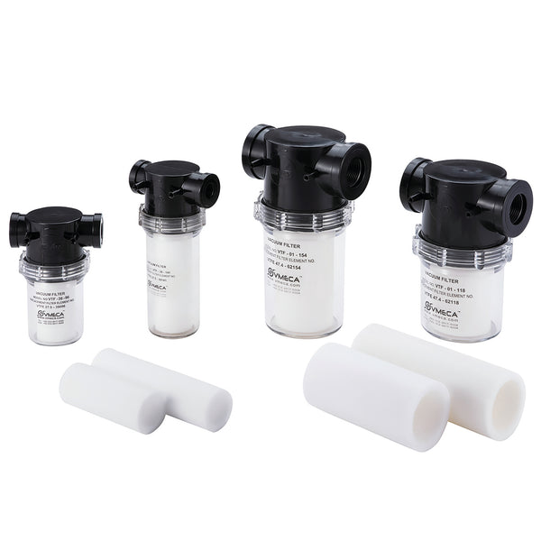 INLINE VAC FILTER W/ 8MM PUSH IN; VTF-1208 product image by Vmeca