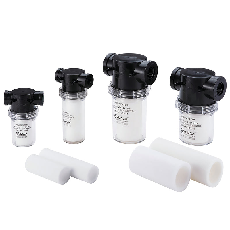 INLINE VAC FILTER W/ 8MM PUSH IN; VTF-1208 product image by Vmeca