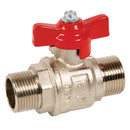 FT Pro BV548-38 - 3/8" BSPP Brass Ball Valve Red Wing Handle
