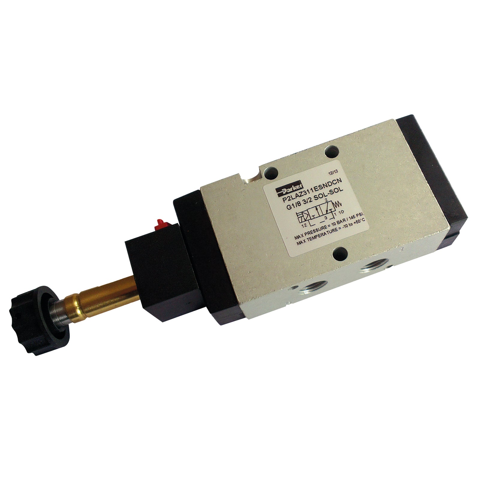 Parker P2LBZ312ESNDCN - 3/2 Sol/Spring 1/4" BSP