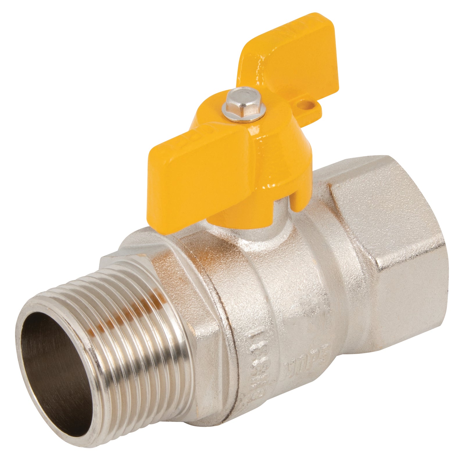 FT Pro 1074-12 - 1/2"BSP Brass Ball Valve Gas App Butterfly Handle