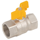 FT Pro 1072-1 - 1"BSP Brass Ball Valve Gas App Butterfly Handle