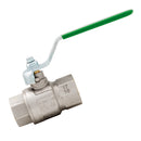 3/8"BSP Brass Ball Valve Lever Handle Green; IT376-38 product image by ITAP