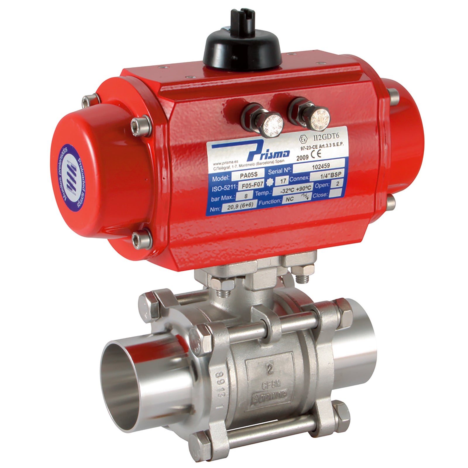 Prisma SA 2012CD 12 2012CD 12 4"ODbw Ss 3Pc Sanitary Bv