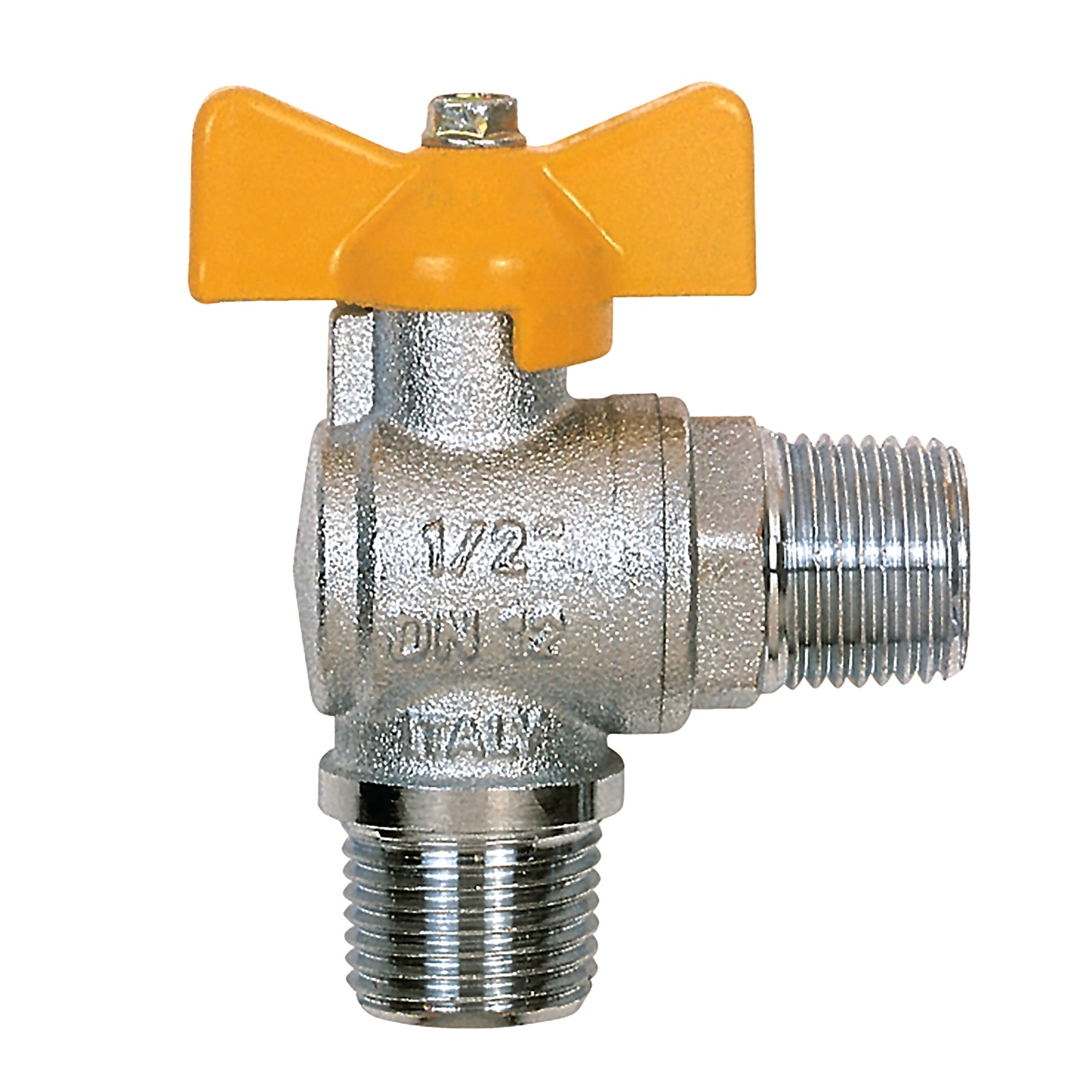 ITAP IT060-12 - 1/2" BSPT Brass Ball Valve Wing Handle Ni Plated