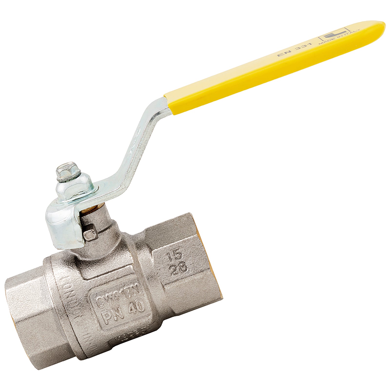 ITAP IT266-14 - 1/4" BSPP Brass Ball Valve Flatlever Ni Plated