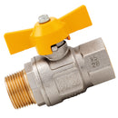 ITAP IT069-14 - 1/4" BSPTm X 1/4" BSPPf Brass Ball Valve Compact
