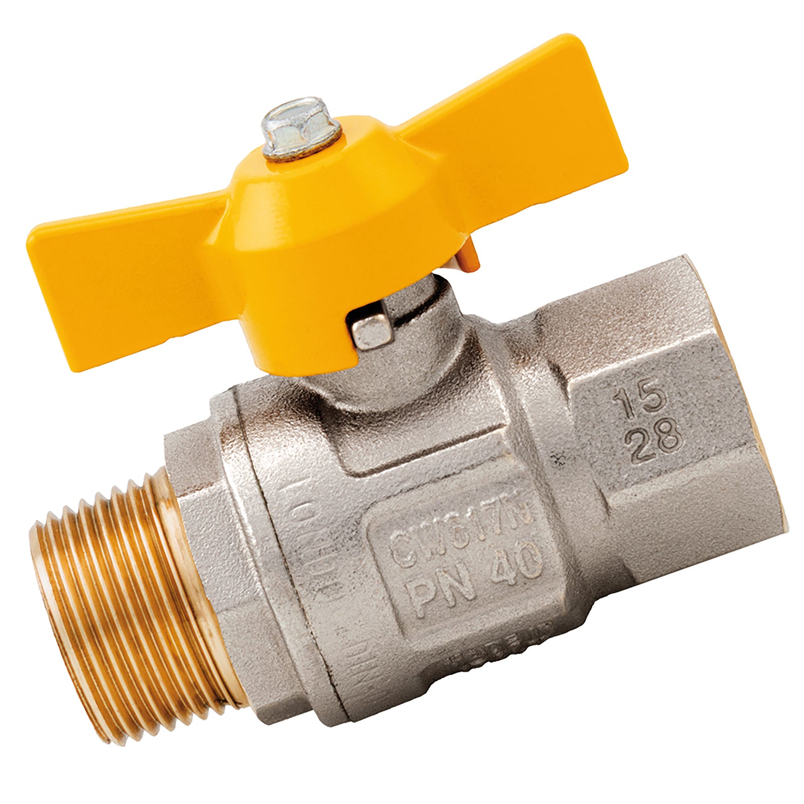 ITAP IT069-1 - 1" BSPTm X 1" BSPPf Brass Ball Valve Compact